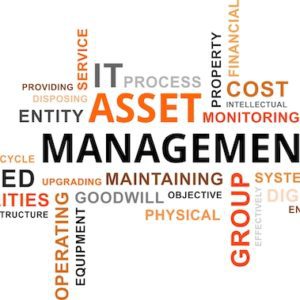 word cloud of asset management related items